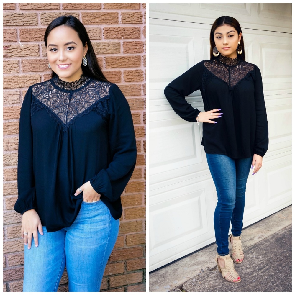 She's All That & More Black Lace Top